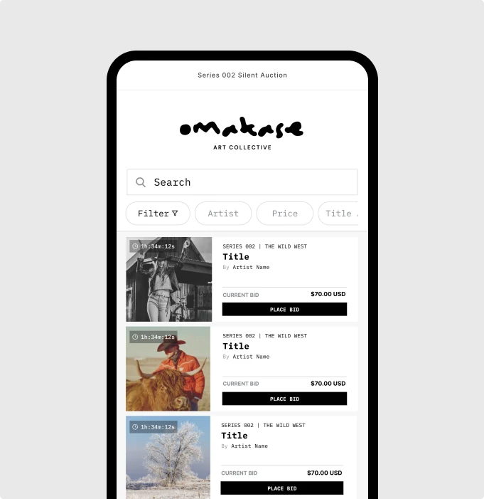 Silent auction catalog with live bids