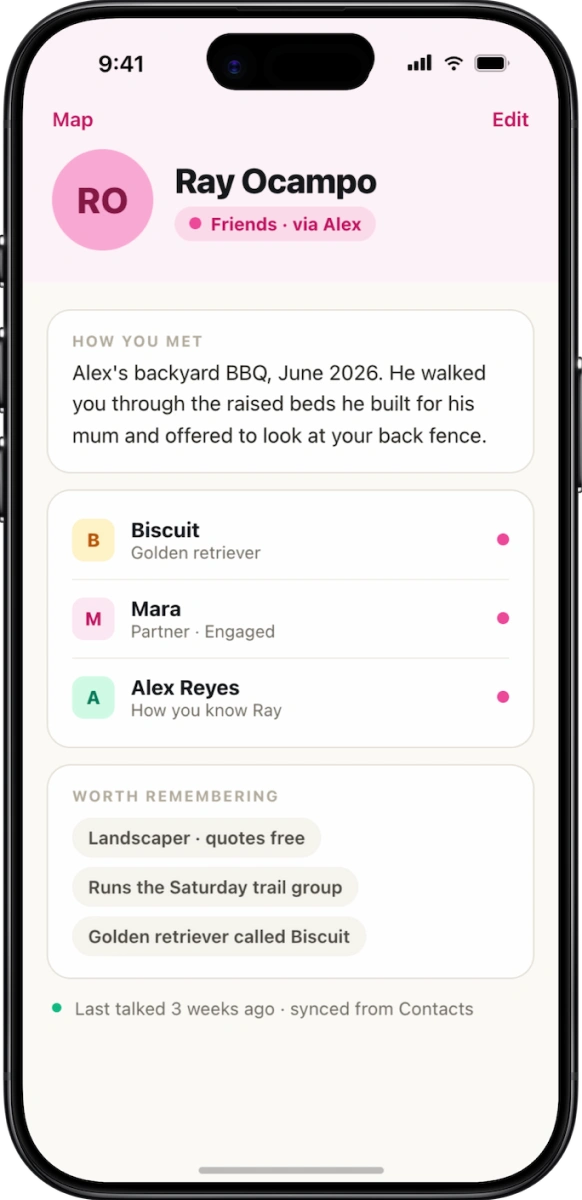 Profile screen